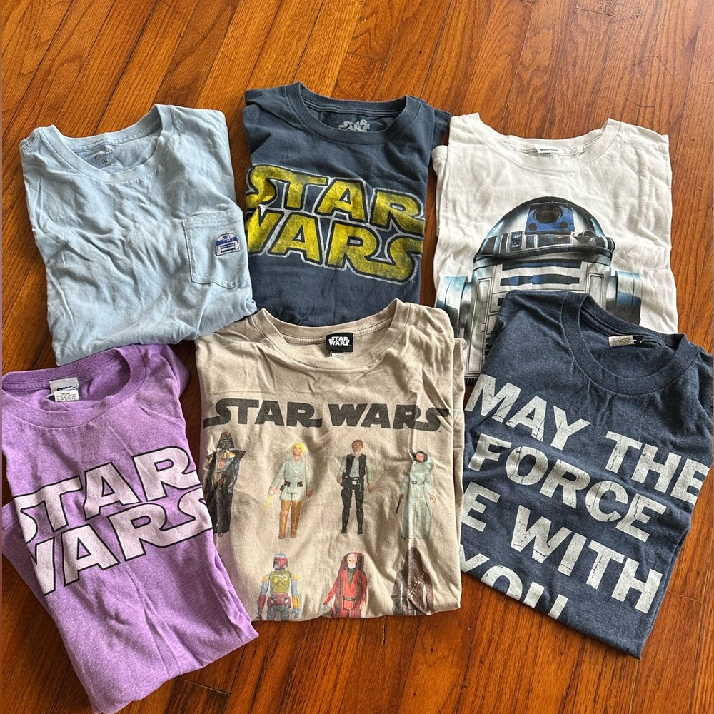 Star Wars Set of 6 shirts Medium